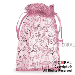 BOLSA ORGANZA ROSA 20X25 ARABESCO HS3973-9 x 1